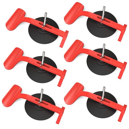 6 Pack Suction Cup Clamps for Convertible Glass Windshield Repair/Gluing 6 Pack Red