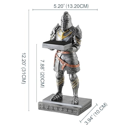 King's Guard Headphone Stand Watch Display Stand Jewelry Bracelet Necklace Holder Trays Towers Warrior Knight Mobile Phone Stand for Office & Home 12.20 Inch (Iron) - color: Iron