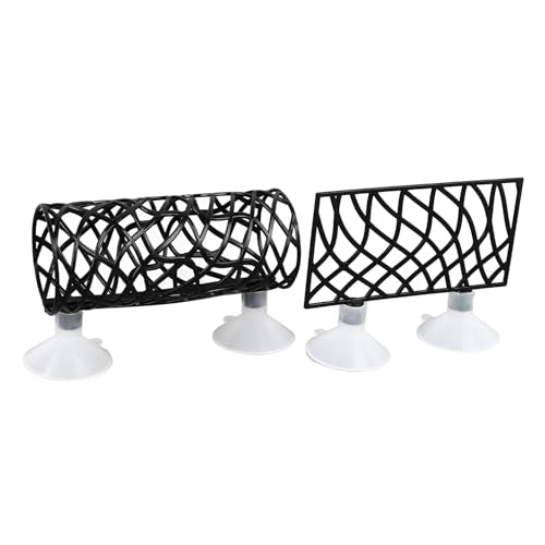 Tnfeeon Betta Fish Tunnel, Betta Sleeping Tube Hollow Design for Small Fish Shrimp Toys for Betta Guppies Resting Betta Fish Tank Accessories Hammock Aquarium Decorations Hideout (Black) - color: Black