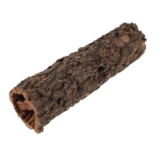 Hollow Tree Log Reptile Hideaway House Lizard Hiding Spot Shelter for Gecko Turtle Spider Hermit Crab Aquarium Decorative Cave Realistic Terrarium Decor 12x3 Inch - size: 30.00X8.00X8.00CM