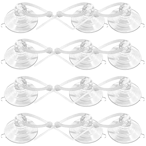 Aquarium Suction Cups, Heavy Duty Aquarium Suction Cups with Adjustable Cable Ties, Dia.1.2"/1.8" Optional (1.8")