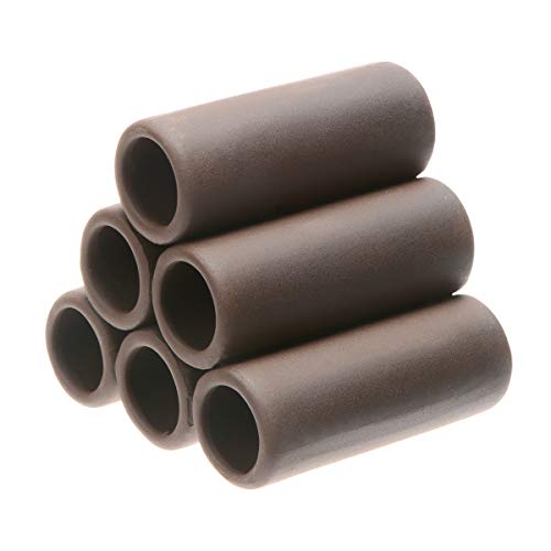 Saim Aquarium Breeding Cave Ceramic Shrimp Shelter Spawning Tube Shrimp Hide Ornament Hiding Cave Decorations Hideaway Pipe, Betta Accessories (6 Holes)