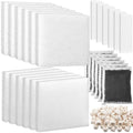 Threlaco 26 Pcs Aquarium Filter Media Kit Compatible with Fluval C4 (70 Gal) Power Filter, 6 White Foam Sponge Pads, 6 Poly Foam Sheets, 6 Bio-screen, 6 Activated Carbon, 2 Pack 7 Oz/200g Ceramic Ring - size: Compatible with C4