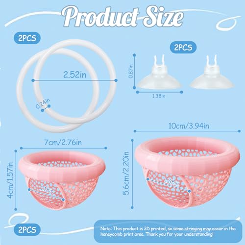 CAIJ Betta Exercise Ring & Floating Hammock Set, Aquarium Betta Fish Training and Feeding Rings, Multi-Functional Floating Resting Bed, Decorative Accessories for Small Fish Tanks Pink