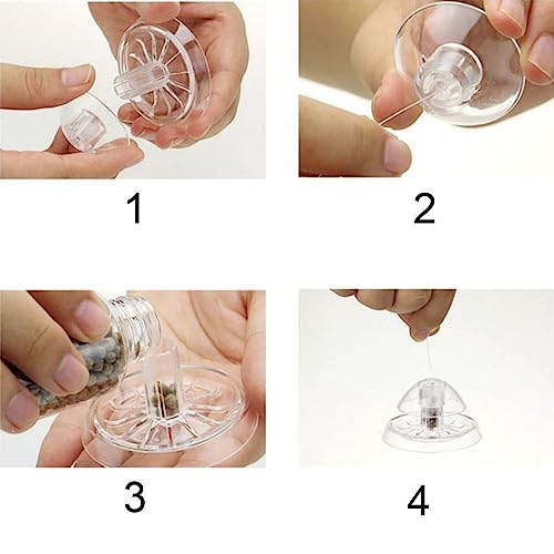 Leadigol 2Pcs Transparent Snail Catcher, Box with Fishing Line Plastic Clear Snail Catcher for Aquarium Fish Tank
