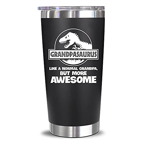 NewEleven Fathers Day Gift For Grandpa From Granddaughter, Grandson - Gift Ideas For Grandfather, New Grampa, Promoted To Grandfather, Grandchildren, Grandkid - 20 Oz Tumbler - color: Grandpa black