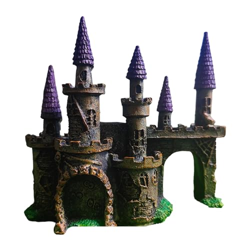 Aquarium Castles Statue Artificial Hideouts House Resin Aquarium Decorations Art Craft Terrarium Habitat Ornament