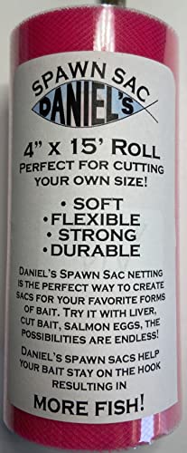 Daniel's Spawn Sac Netting - 4" x 15' Roll - color: Pink