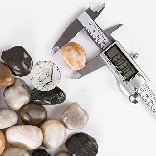 River Rocks for Plants 5.5 LB Small Decorative Pebbles 1"-1.5" Polished Stones Smooth Aquarium Gravel for Fish Tank Vases Indoor Planters Outdoor Landscaping Garden (88oz) - size: 5.5 LB (88oz), style: Natural