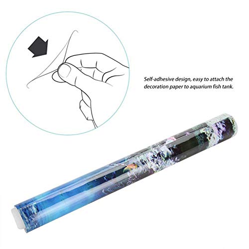 Keenso Aquarium Background Tropical Fish Undersea Fish Background Polyester Background - size: 122*50cm