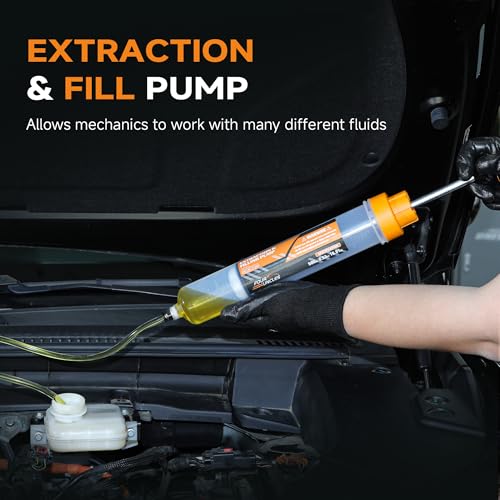 FOUR UNCLES Fluid Extractor & Filling Pump for Easy Oil Change - size: 500cc(58cm hose)
