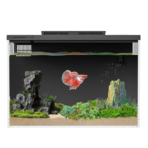 ERAARK 4 Gallon Betta Fish Tank,Smart APP Control Aquarium with Filter,Light,Water Pump,Self Cleaning