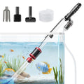 36W Electric Aquarium Vacuum Gravel Cleaner: Fish Tank Vacuum Gravel Cleaner with Strong Suction for Automatic Water Change Algae Remover Sand Wash Water Shower and Water Circulation, Timed Off