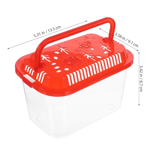 YARNOW 5pcs Small Portable Fish Tank, Travel Aquarium Transfer Container for Pet Fish, Transportable Solution for Kids, Car Trips, Beach & Temporary Transfer 5.3x3.4x2.8in - color: Light Green
