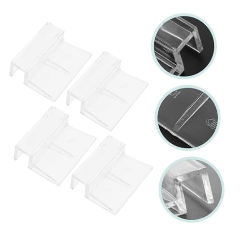 Totority 4pcs Sturdy Aquarium Lid Support Brackets Premium Acrylic Fish Tank Cover Holders Easy to Install and Operate for Aquarium and Design