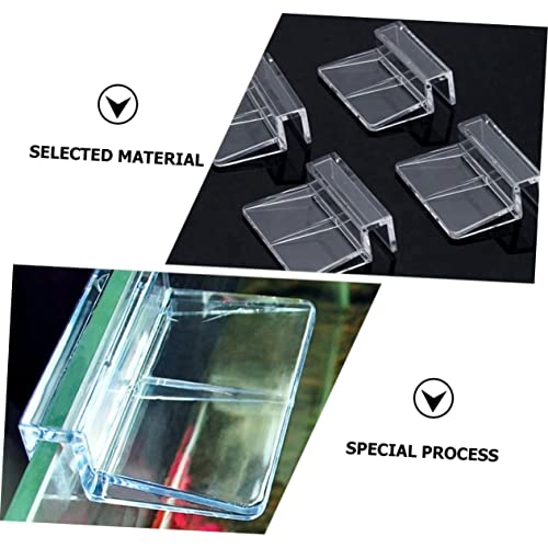 BESPORTBLE 15pcs Fish Tank Accessories Acrylic Clips Support Bracket Cover Holder for Aquarium Rack