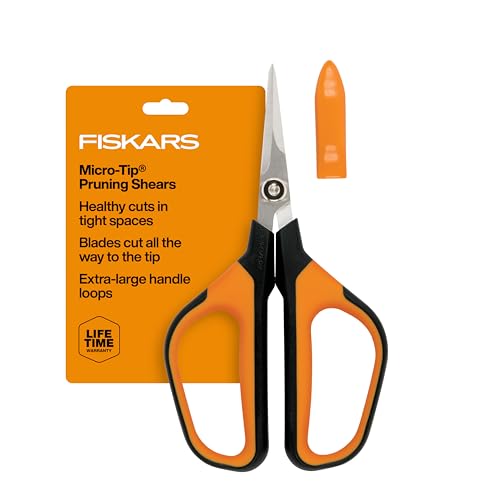 Fiskars Comfort Loop Pruning Snips, Garden Gifts for Women, Extra Large SoftGrip Handle, Yard and Garden Tools 7", Orange/Black - style: Pruning Shears (Comfort Loop Handles)