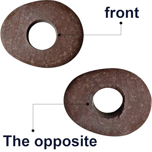 Natural River Stone Plant Weights for Aquarium, Handmade Pebble Anchors for Aquatic Plants, Fish Tank Decorations, Unique Shape & Size, Landscape Plant Weights (Small 0.8″ Hole 6pcs) - color: Small 0.8″ Hole 6pcs