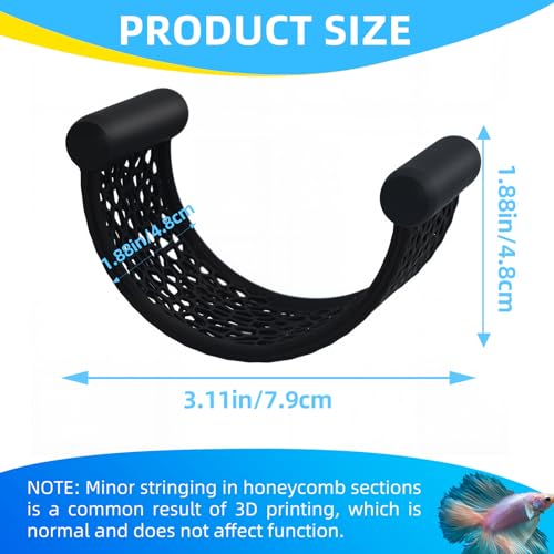 Black Betta Fish Hammock,Betta Fish Tank Accessories Decorations,Safe Floating Aquarium Rest Ledge for Bettas,Nano Fishs,Small Fish Shrimp (Black) - color: Black