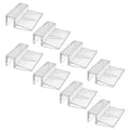 Teensery 8 Pcs Aquarium Glass Cover Clip Clear Acrylic Fish Tank Glass Cover Support Holder Aquarium Lid Clip Clamp for Rimless Aquariums (10 MM)