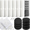 Threlaco 12 Pcs Aquarium Filter Media Kit Compatible with Fluval Fx4/fx5/fx6 Filter, Including Bio Sponge Pads, Carbon Foam Pad, Bio Sponge Block, Activated Carbon, Ceramic Rings, Silicone Lube