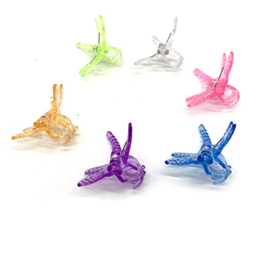 30Pcs Colorful Dragonfly Orchid Clips, Garden Plant Vine Support Clips Flower Clips
