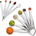11PCS Measuring Spoons Set Stainless 1 tbsp, 1/2 tbsp, and 1-1/16tsp Steel Measuring Spoons for Cooking Baking Spice Jars and Liquid Ingredients - size: 11 Pcs
