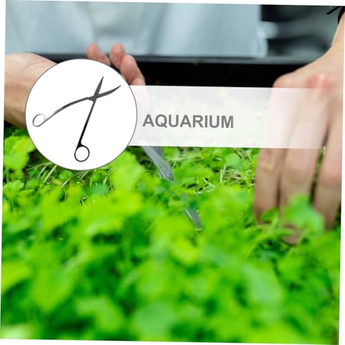 POPETPOP Professional Aquarium Tools Portable Fish Tank Scissors Water Plant Scissor for Aquarium Algae Scissor Plant Trimmer