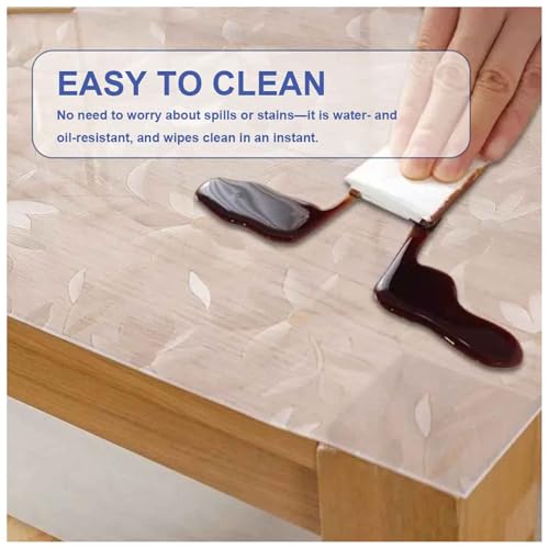 1.5mm Thick Fish Tank Side Table Mat Decorativa y Protectora 16"x38" Floral Clear Frosted Acuático Fish Tank End Table Stand