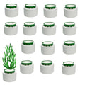 15pack Aquatic Plants Fixed Ring Set Green Aquatic Plants Fixed Rings Anti-Floating Ceramic Aquarium Plant Rings Aquarium Decoration Fish Tank Accessories