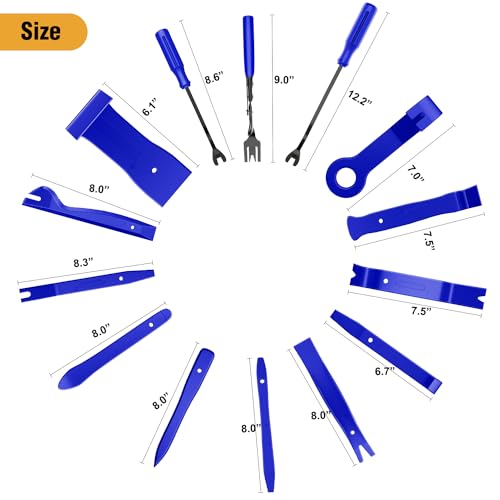 GOOACC 330Pcs Trim Removal Tool, Auto Push Pin Bumper Retainer Clip Set Fastener Terminal Remover Tool Adhesive Cable Clips Pry Kit Car Panel Radio Removal Auto Clip Pliers, Blue - color: 330Pcs Clips Removal Kit Blue