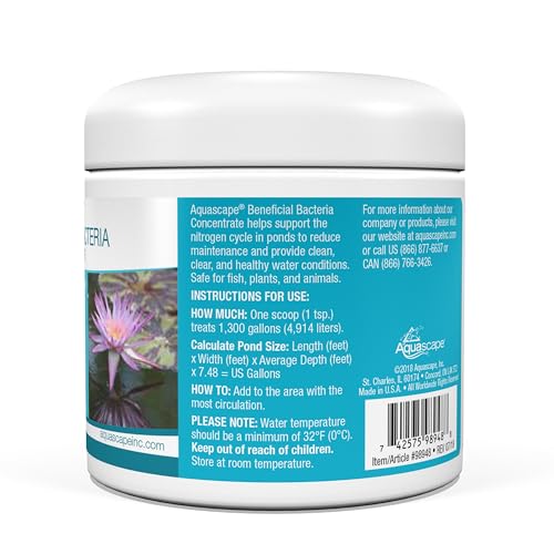 Aquascape Dry Beneficial Bacteria for Pond and Water Features, 8.8 Ounce (Pack of 1), 98948 , white - size: 0.55 lb
