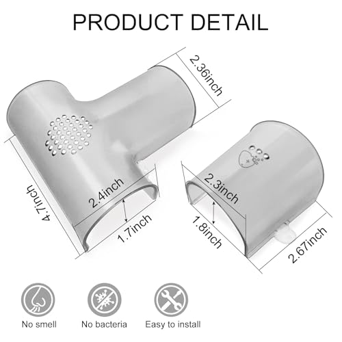 Aquarium Decorations Fish Tank Accessories for Shrimp Cichlid Hiding Breeding, Small Fish Bowl Hide Decoration, Acrylic Tube Tunnel for Betta Fish Tank Decorations, Aquarium Hideout with Suction Cups - color: T-Transparent Black