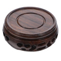 Wooden Display Stand Small round Vase Riser Pedestal Blackwood Base 5cm Diameter 2.5cm Height Stable Home Decor for Teapot Aquarium Fish Bowl