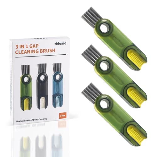 3 in 1 Cup Lid Gap Cleaning Brush Set, Multifunctional Insulation Bottle Cleaning Tools, Mutipurpose Tiny Silicone Cup Holder Cleaner, Home Kitchen Cleaning Tools - style: 3Pcs Green