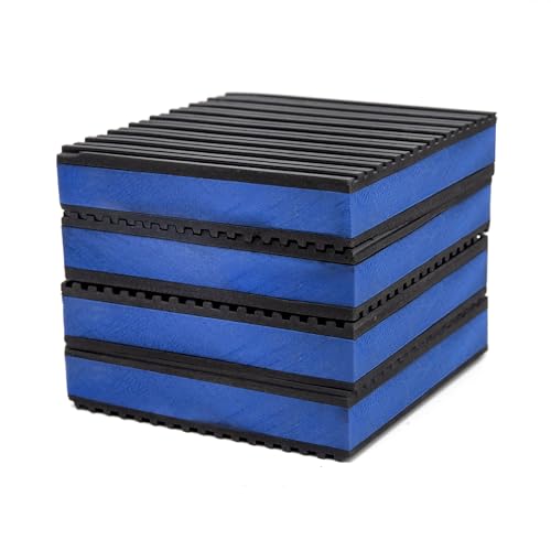 4-Pack Anti Vibration Pads, 4x4x7/8 Inch, EVA Rubber Isolation Mats, Heavy Duty Vibration Isolation Pads for Air Compressos, Conditioner, Treadmill, HVAC Washer Dryer