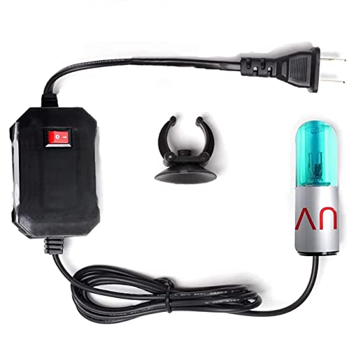 3W Aquarium Clean Light Fish Tank Algae Clean Light Green Water Clean Fish Tank Water Clean Lamp for Sump Pond Filter Tank - size: 3W without Timer