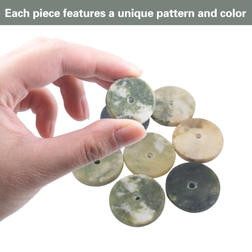 SnowTing 30 PCS Aquarium Plant Weights with Cable Ties, Aquarium Plant Anchors for Fixing Aquatic Live Plants, Anti-Floating Stone Flakes Weighted Blocks, Green