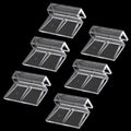 Sliverdew 6 PCS Aquarium Lid Clips, 6mm Clear Acrylic Fish Tank Lid Holder Aquarium Cover Support Clamps for Rimless Aquarium Glass Top, Plastic Fish Tank Cover, Aquarium Hoods - size: for 6mm thickness