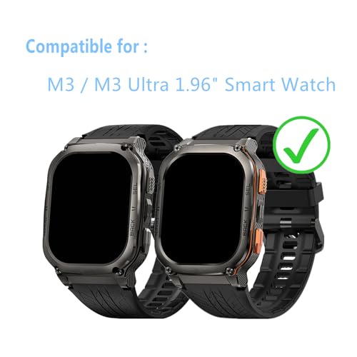 Screen Protector Compatible for AMAZTIM M3 Smart Watch 2" (6 Pack) PET Clear Film, Compatible for KOSPET Tank M3 Ultra 1.96" Smart Watch