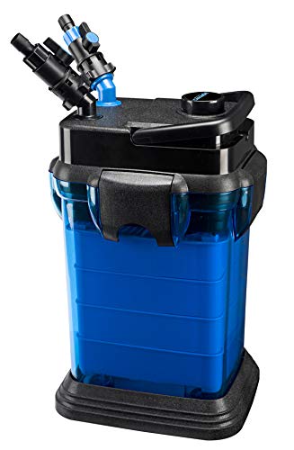 Penn-Plax Cascade 1200 Canister Filter - 315 GPH Aquarium Filter for Tanks Up to 150 Gallons - 360 Degree Flow Valves, Poly Fiber Pads, Bio-Sponge & Activated Carbon -Fresh & Saltwater -11.5x11x20.5in