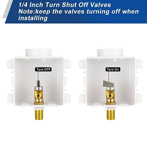 EFIELD Universal Ice Maker Box,1/2-Inch Sweat MIP Inlet with Installed 1/4-Turn Ball Valve,(IM028) - size: without Arrestor, style: MIP