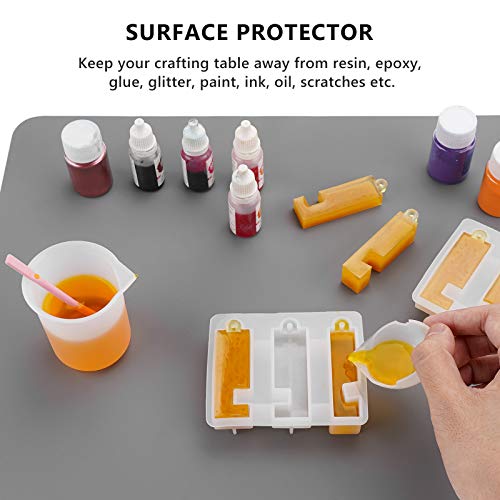 Gartful 3PCS Silicone Sheet for Crafts, Epoxy Resin, Jewelry Casting Molds, Multi-Purpose Counter Pad, Placemat Table Mat, Desk Protector, Nonskid Nonstick, Dark Grey (15.7x11.8 inches) - color: Dark Grey, size: 3pcs - 15.7 x 11.8 inches