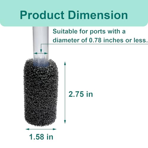 4-Set Pre-Filter Sponge Compatible with Fluval AC20/AC30/AC50 and Fluval C2/C3/C4 Power Filters, Replacement for Aquarium Filter Intake Strainer Sponge, Suitable for Freshwater & Saltwater Aquariums