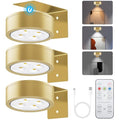 Picture Lights for Wall, 3 Lighting Modes Magnetic Art Display Light,Rechargeable Battery Operated Led Painting Light with Remote Control Dimmable & Timer,3Pack Gold - color: Gold, size: 3 Pack