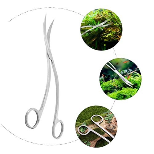 Stainless Steel Wave Scissors for Aquarium Plant Care Ergonomic Tool for Trimming Foreground Aquatic Plants for Fish Tank Enthusiasts and Aquascaping