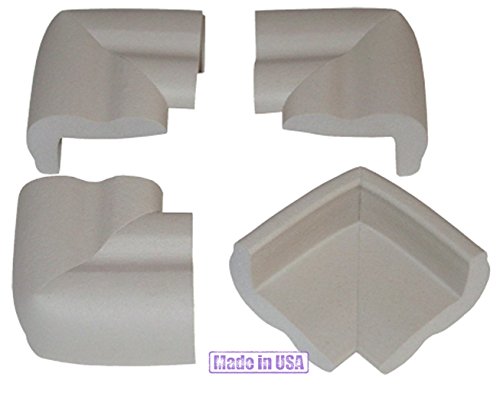 KidKusion Jumbo Corner Cushion | Made in USA | Taupe | 4 Pack | Furniture and Corner Protector - color: Taupe, size: 4 Pack