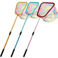 Kids Fishing Net, 3 Pack Telescopic Landing Net with Aluminum Pole Handle, Beach Nets Toys for Kids, Butterfly Net Bug Net, Fish Net Crab Nets Fishing Gear for Kids Youth, Outdoor Playing