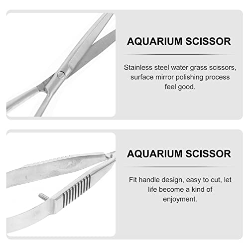 Balacoo Aquascaping Spring Scissors Stainless Steel Water Plant Aquarium Trim Tool