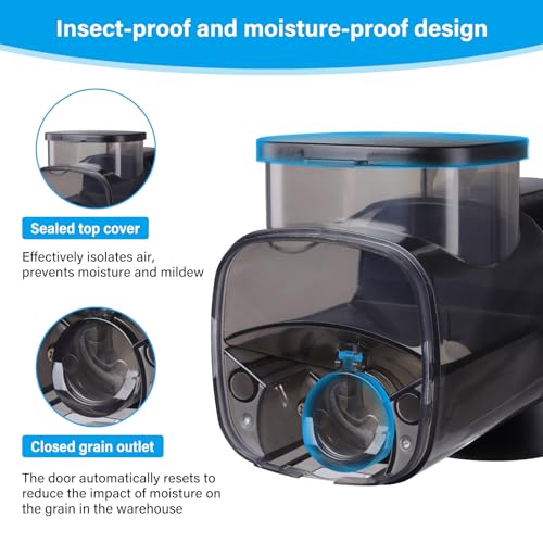 hygger Automatic Fish Feeder for Aquarium: Auto Fish Food Dispenser with Timer,quantitative and Fixed-Point Feeding System for Betta Turtle Small Tank - Aquarium Vacation Feeder with 3 AAA Batteries